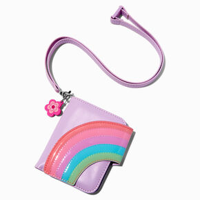 Pastel Rainbow Wallet With Lanyard,