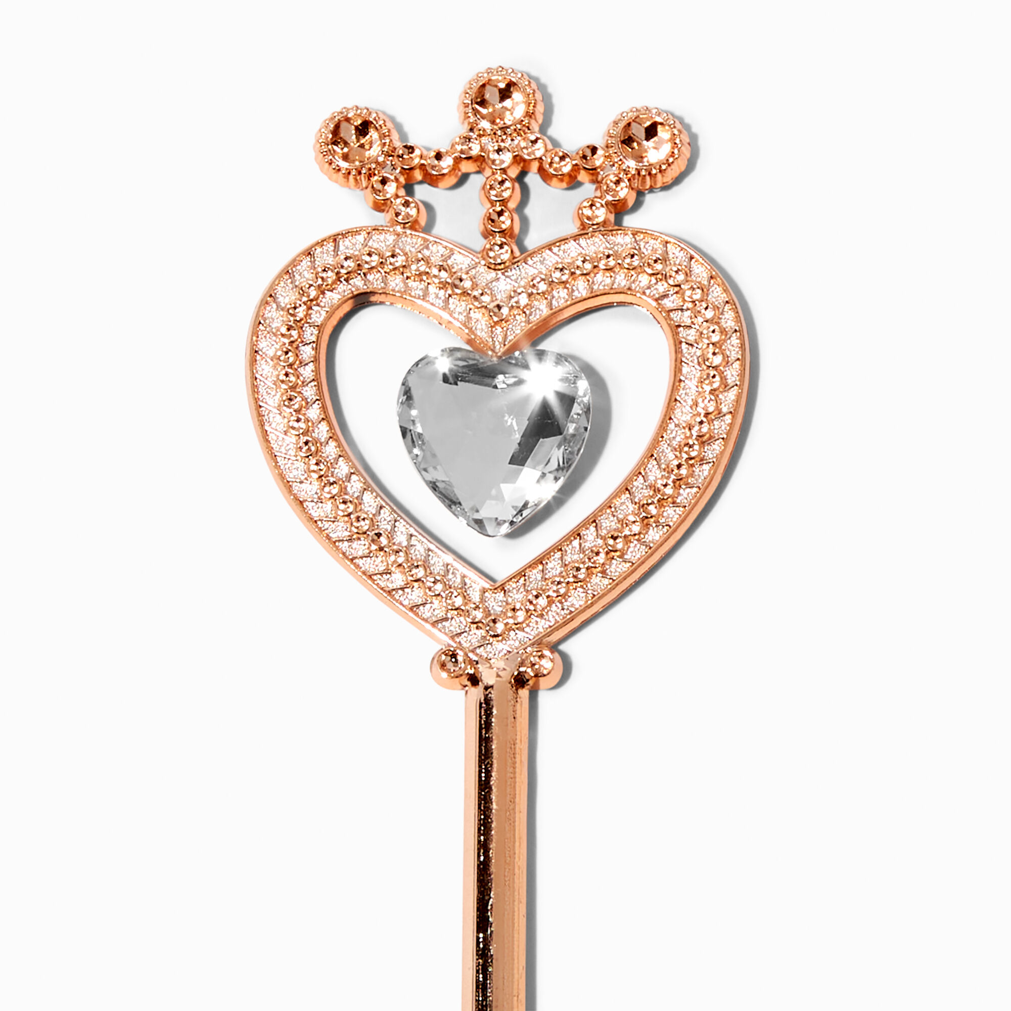 Claire's Club Rose Gold Dangle Heart Wand,