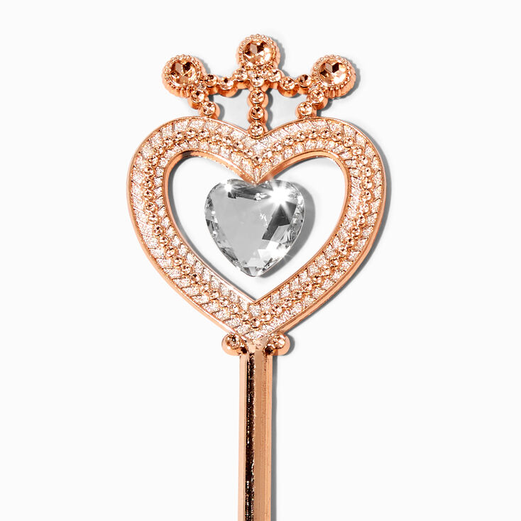 Claire&#39;s Club Rose Gold Dangle Heart Wand,