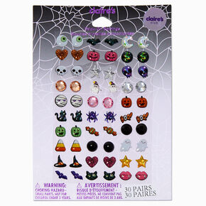 Claire&#39;s Club Halloween Icons Stick On Earrings - 30 Pack,