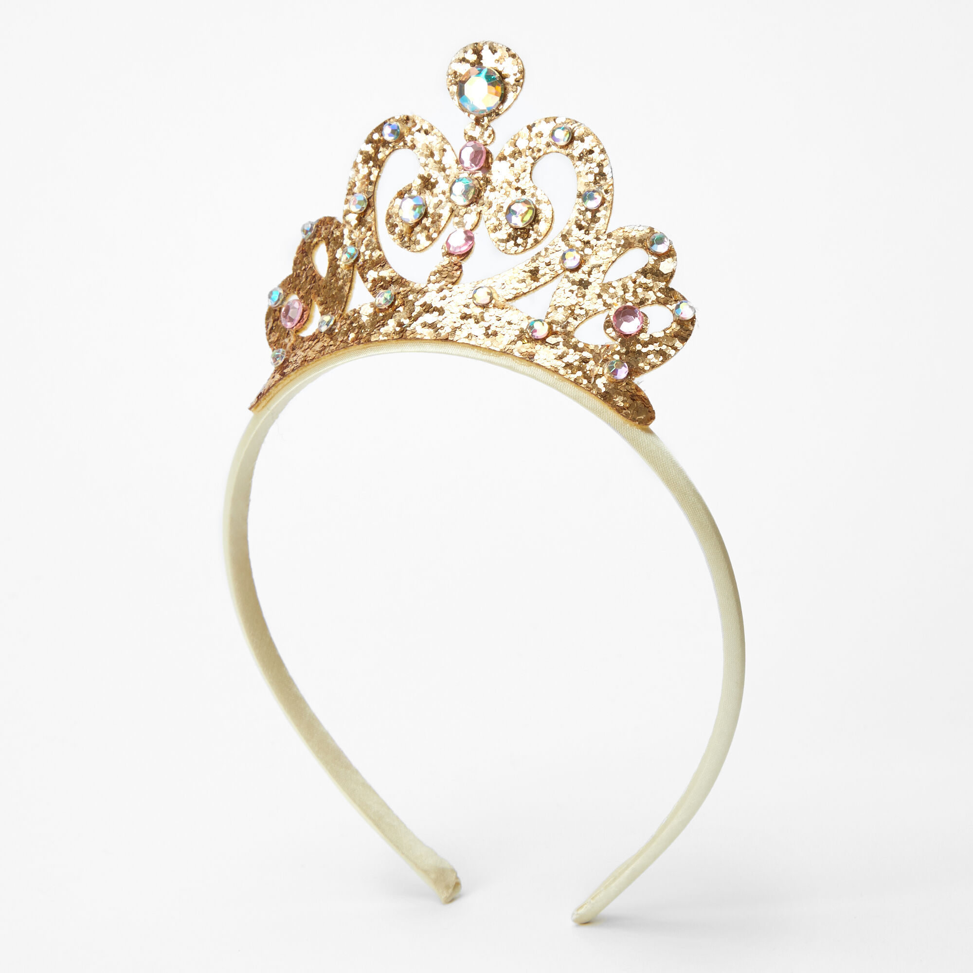 Claire's Club Tiara Headband - Gold,