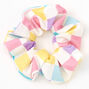 Medium Pastel &amp; White Check Hair Scrunchie,