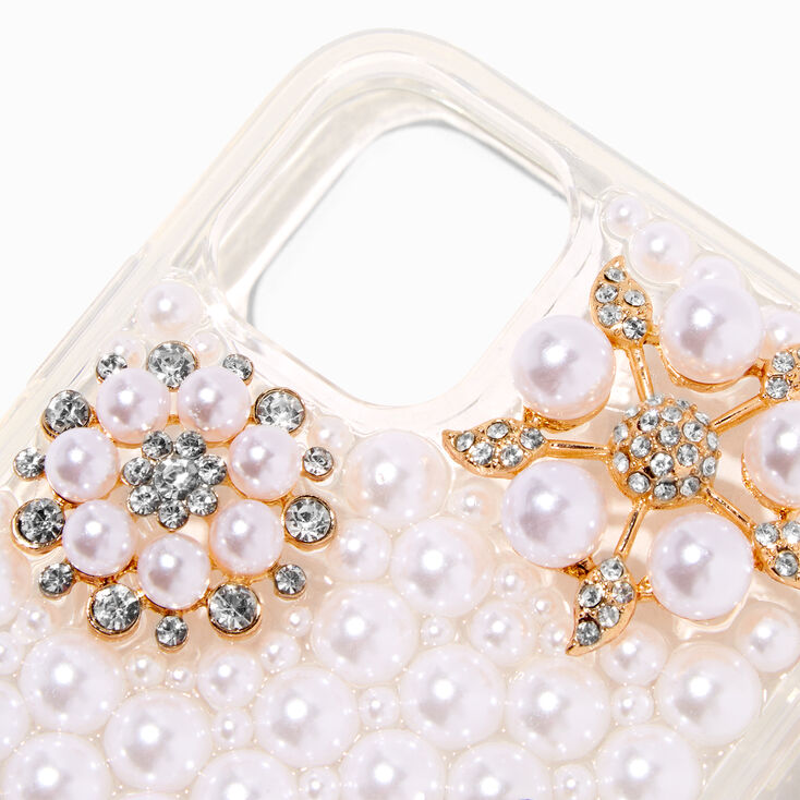 Crystal &amp; Pearl Flowers Bling Phone Case - Fits iPhone&reg; XR/11,