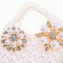 Crystal &amp; Pearl Flowers Bling Phone Case - Fits iPhone&reg; XR/11,