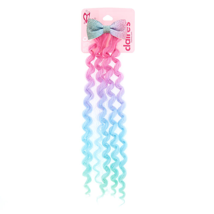 Claire&#39;s Club Ombre Curly Faux Hair Barrette,