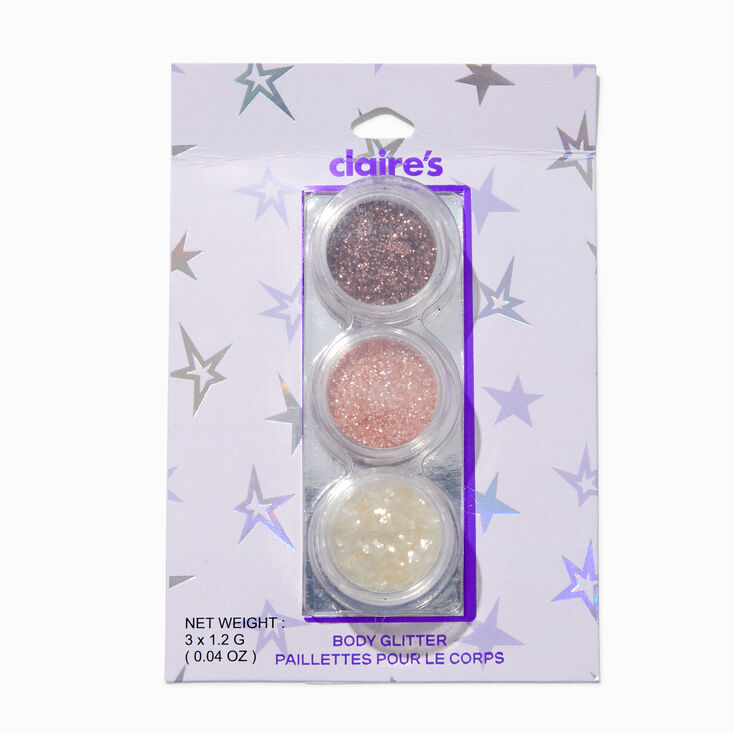 Nude Loose Body Glitter Stack - 3 Pack,