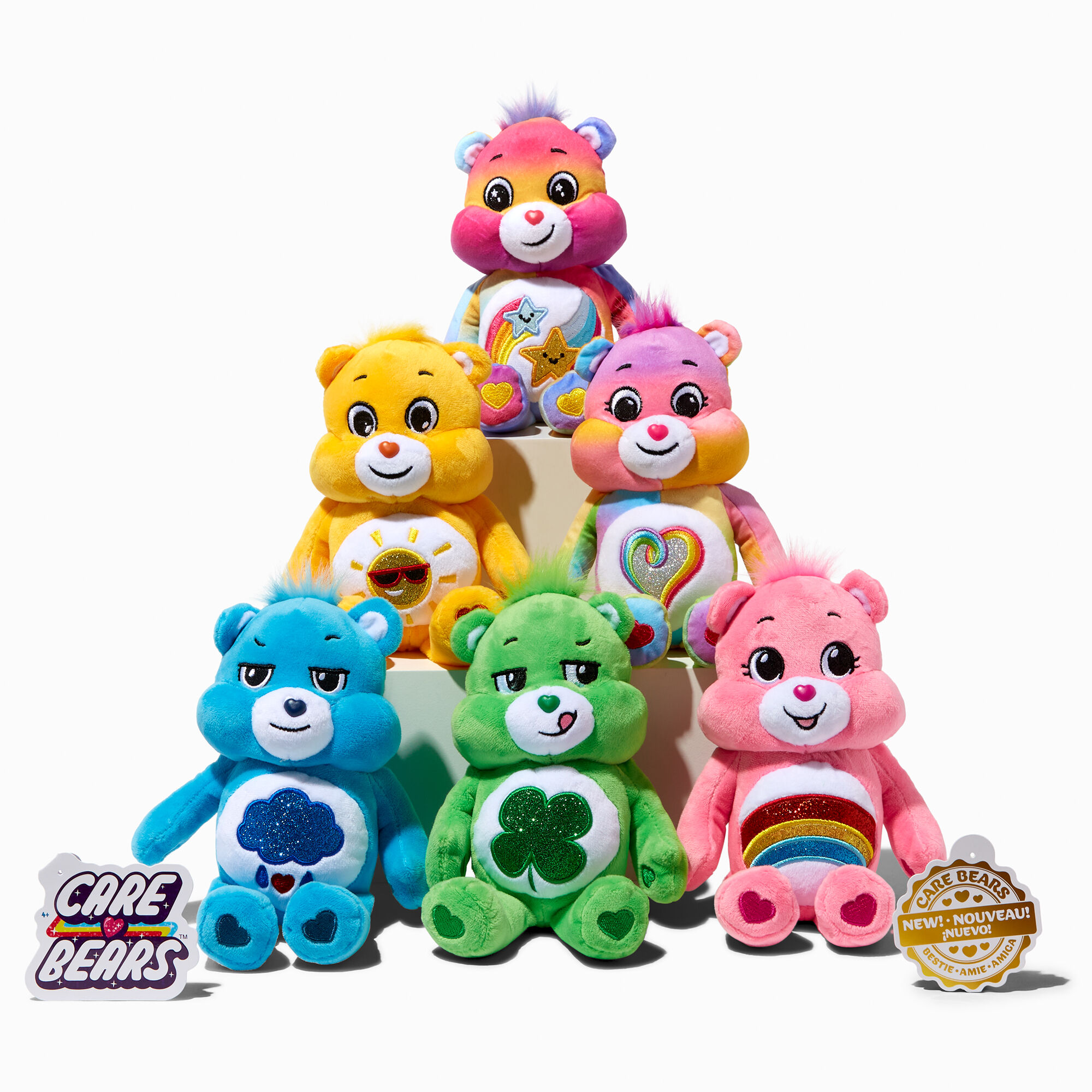 Care Bears 9 Glitter Belly Plush Toy Styles Vary Claire s US