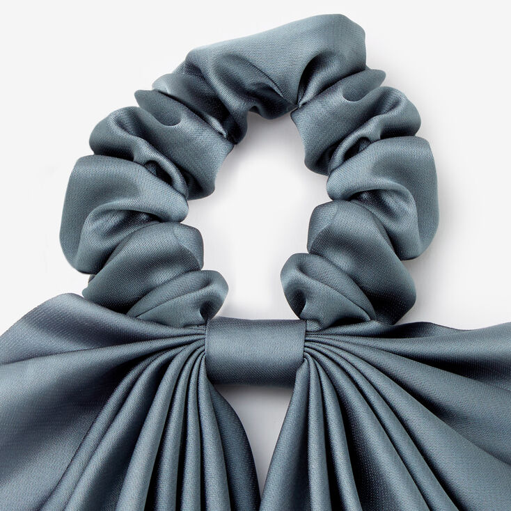 Chouchou foulard pliss&eacute; de petite taille - Bleu,