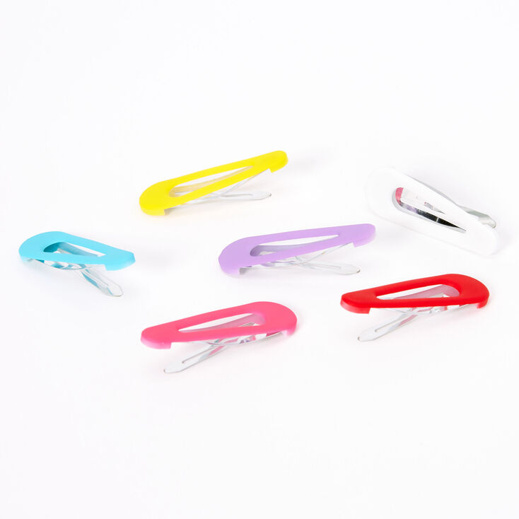Claire&#39;s Club Rainbow Matte Snap Hair Clips - 6 Pack,