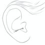 Piercing barbell anti-tragus incurv&eacute; &agrave; motif serpent couleur argent&eacute;e,