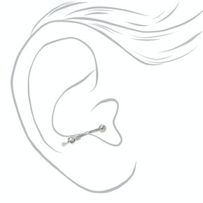 Silver Snake Anti-Tragus Curved Barbell,