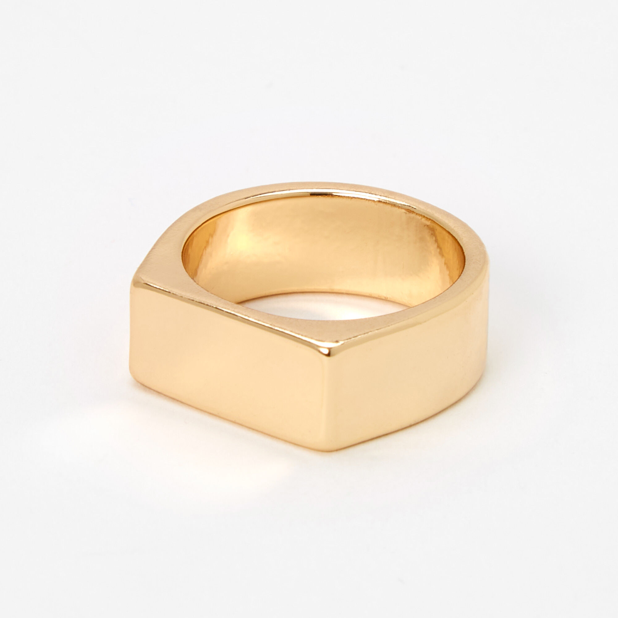 Mens ring shop flat top