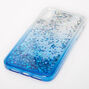 Blue Glitter Star Liquid Fill Phone Case - Fits iPhone XR,
