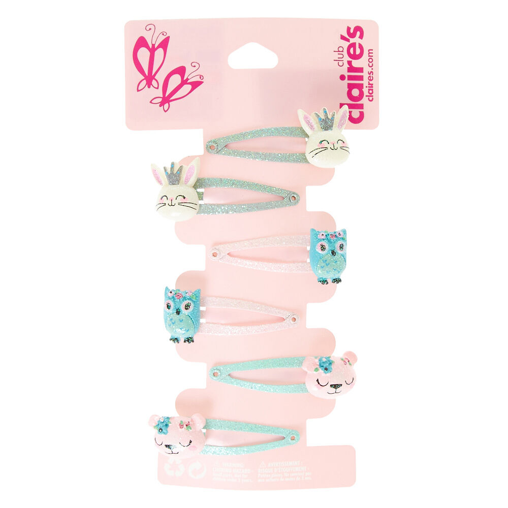 Claire's Club Critters Snap Hair Clips - 6 Pack,