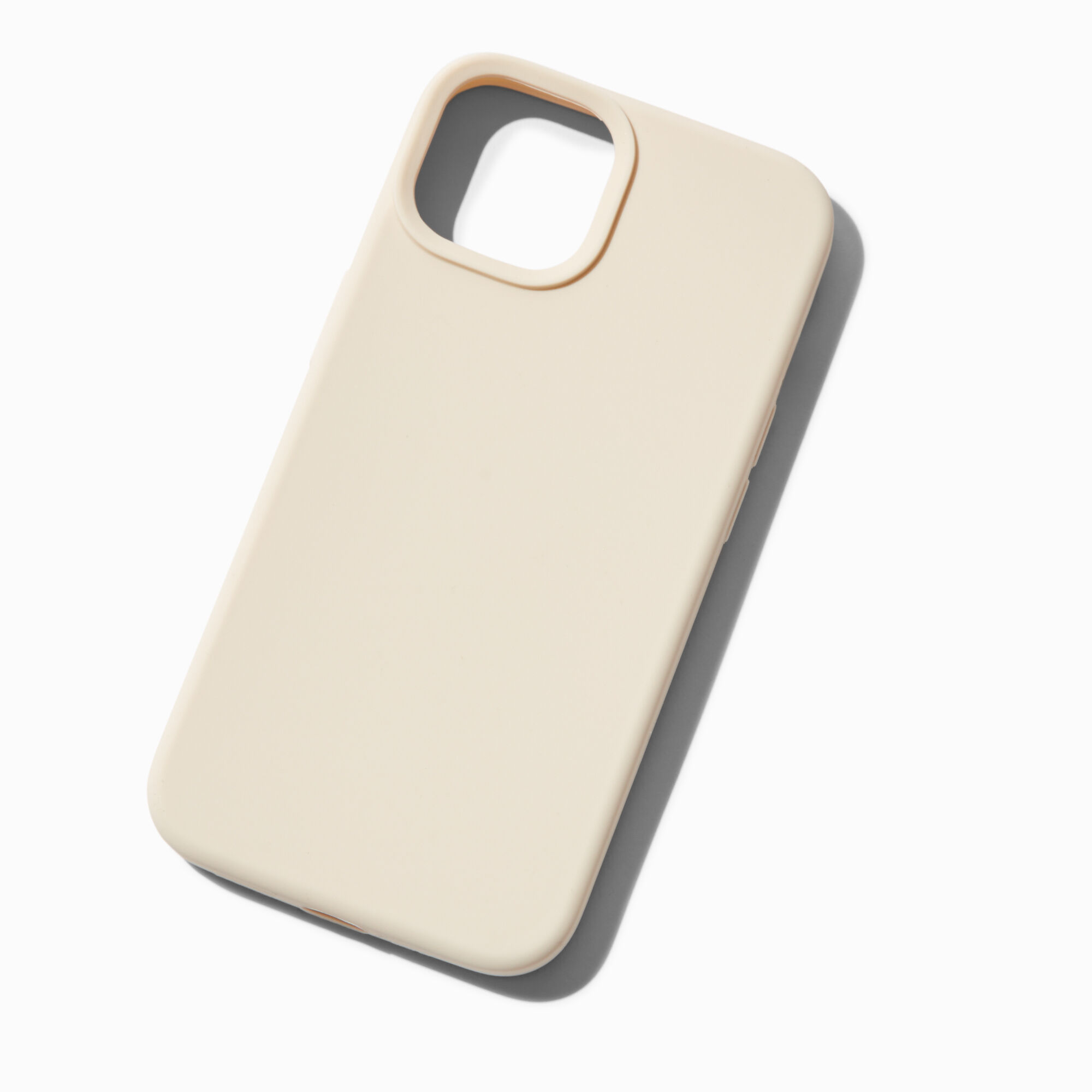 View Claires Solid Silicone Phone Case Fits Iphone 131415 Pro Ivory information
