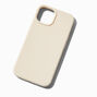 Coque de portable en silicone couleur ivoire unie - Compatible avec iPhone&reg; 13/14/15&nbsp;Pro,
