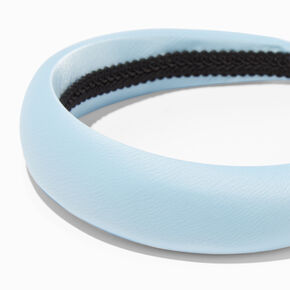 Light Blue Silk Puffy Headband,