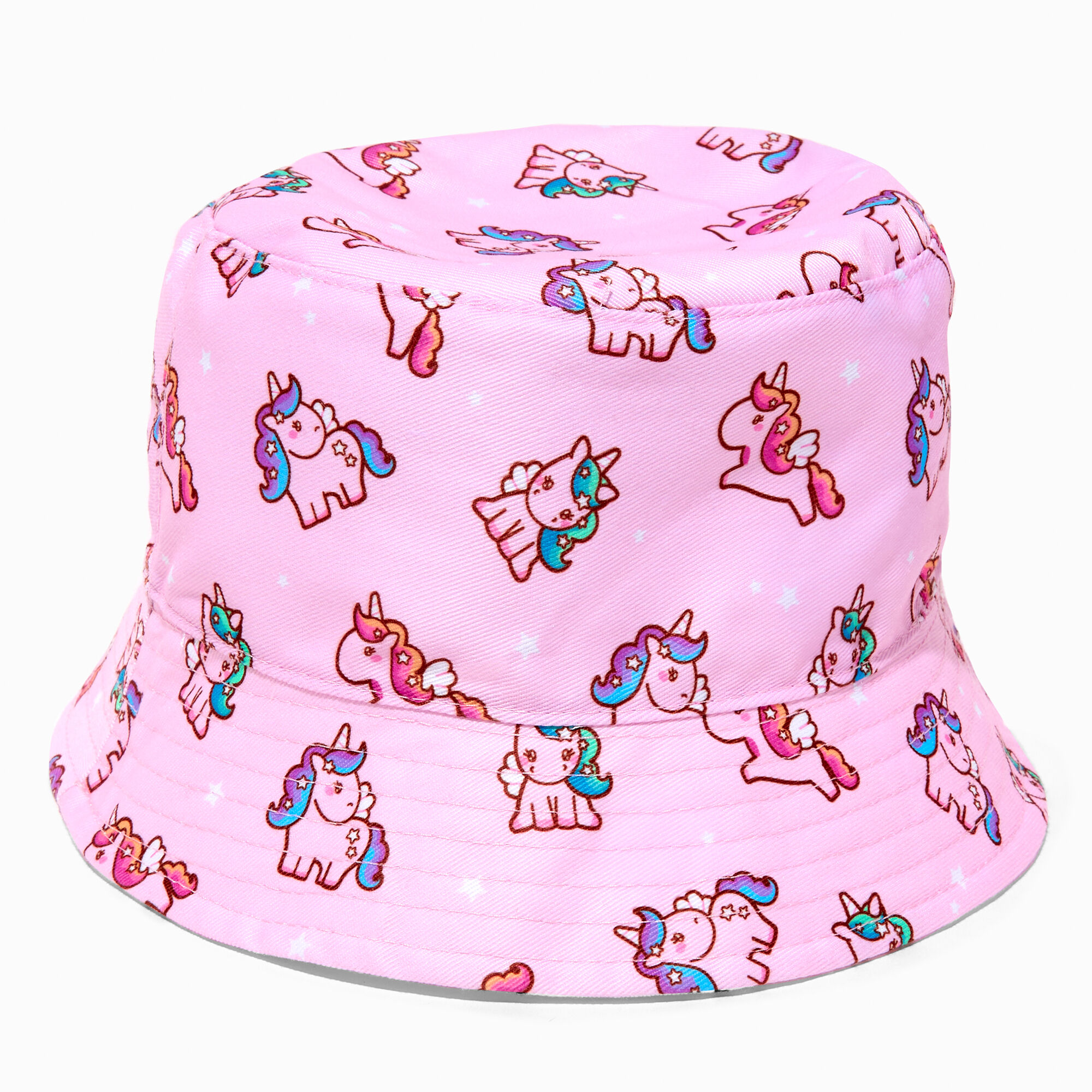 Claire's Club Unicorn White Bucket Hat,