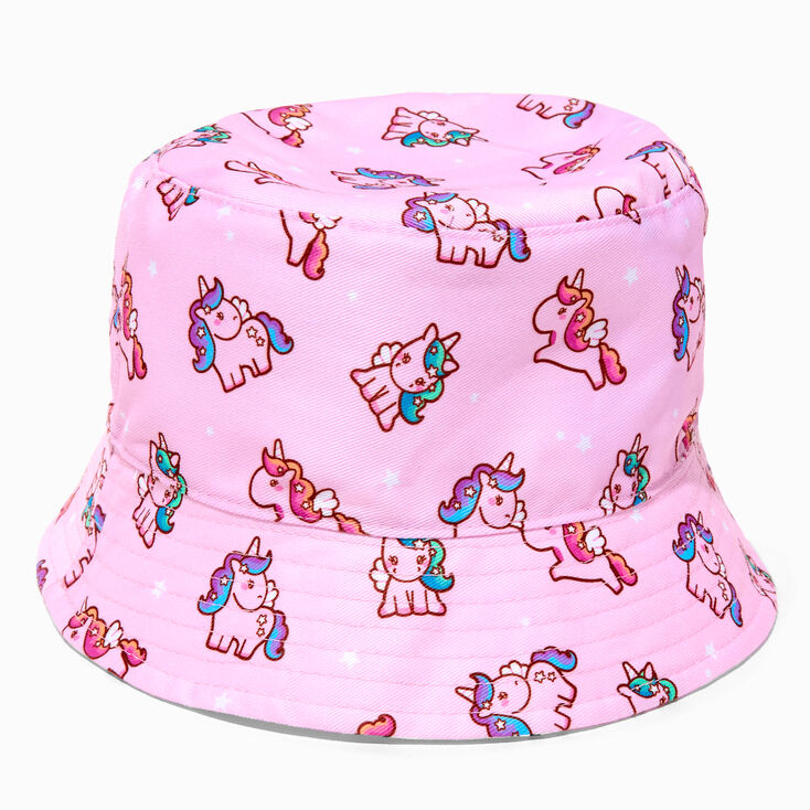 Claire&#39;s Club Unicorn White Bucket Hat,