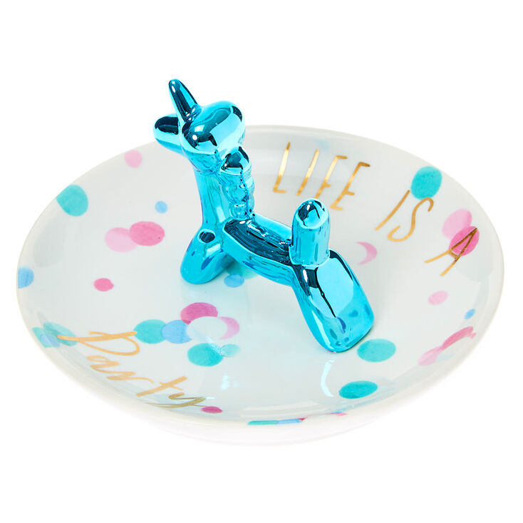 Claire's Plateau à bijoux « Life Is A Party » - Blanc