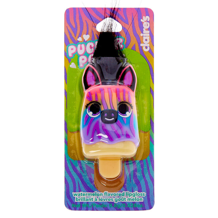 Pucker Pops Rainbow Zebra Lip Gloss - Watermelon,