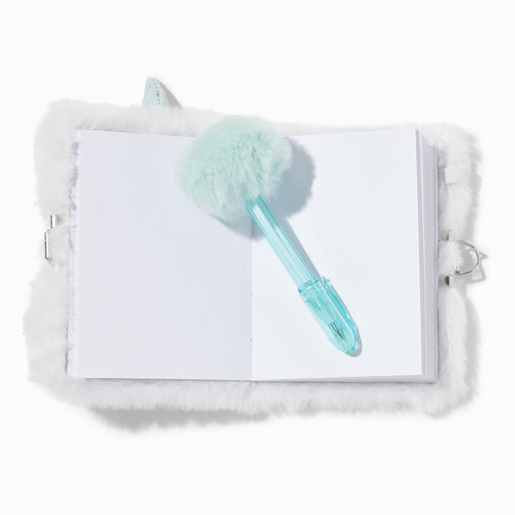 Claire&#39;s Club Yeti Mini Plush Lock Diary,