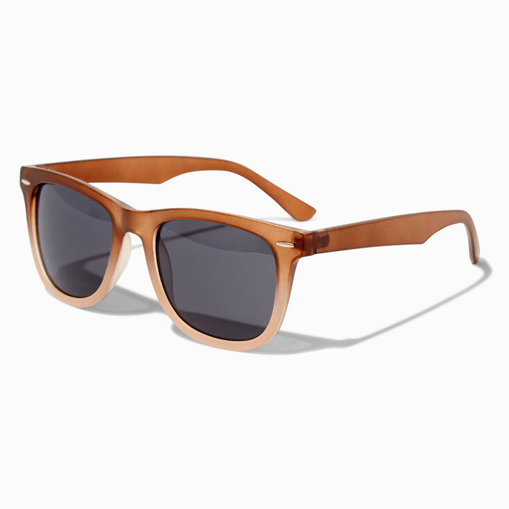 Brown Ombre Retro Sunglasses,