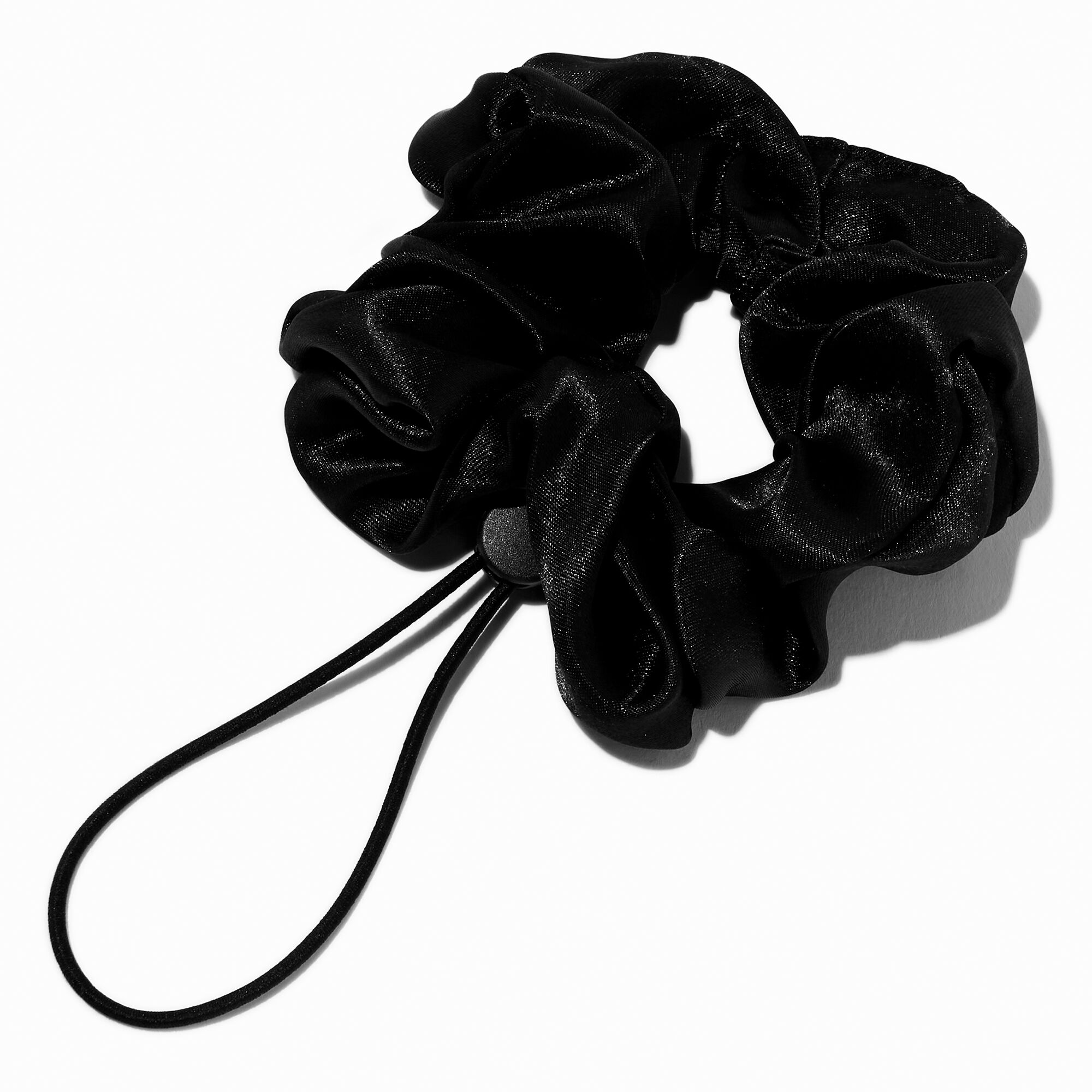 No Bad Hair Day by Claire's Black Adjustable Scrunchie,
