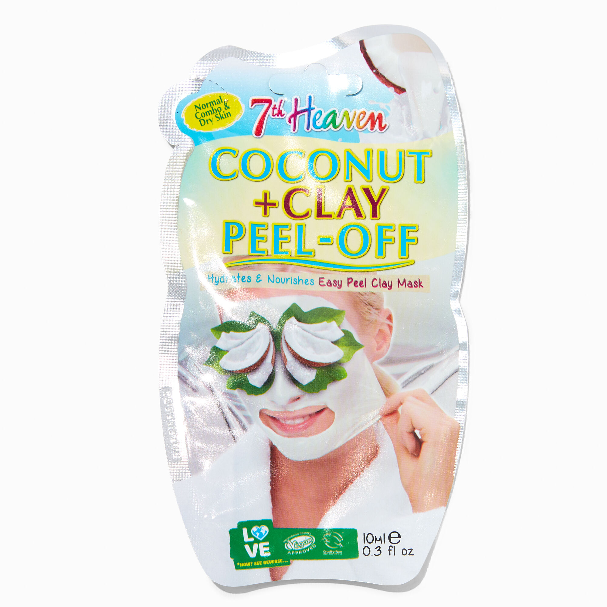View Claires 7Th Heaven Coconut Clay Peel Off Face Mask information