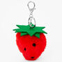 Strawberry Pom Keychain - Red,