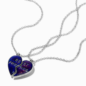 Best Friends Mood Split Heart Necklaces - 2 Pack,