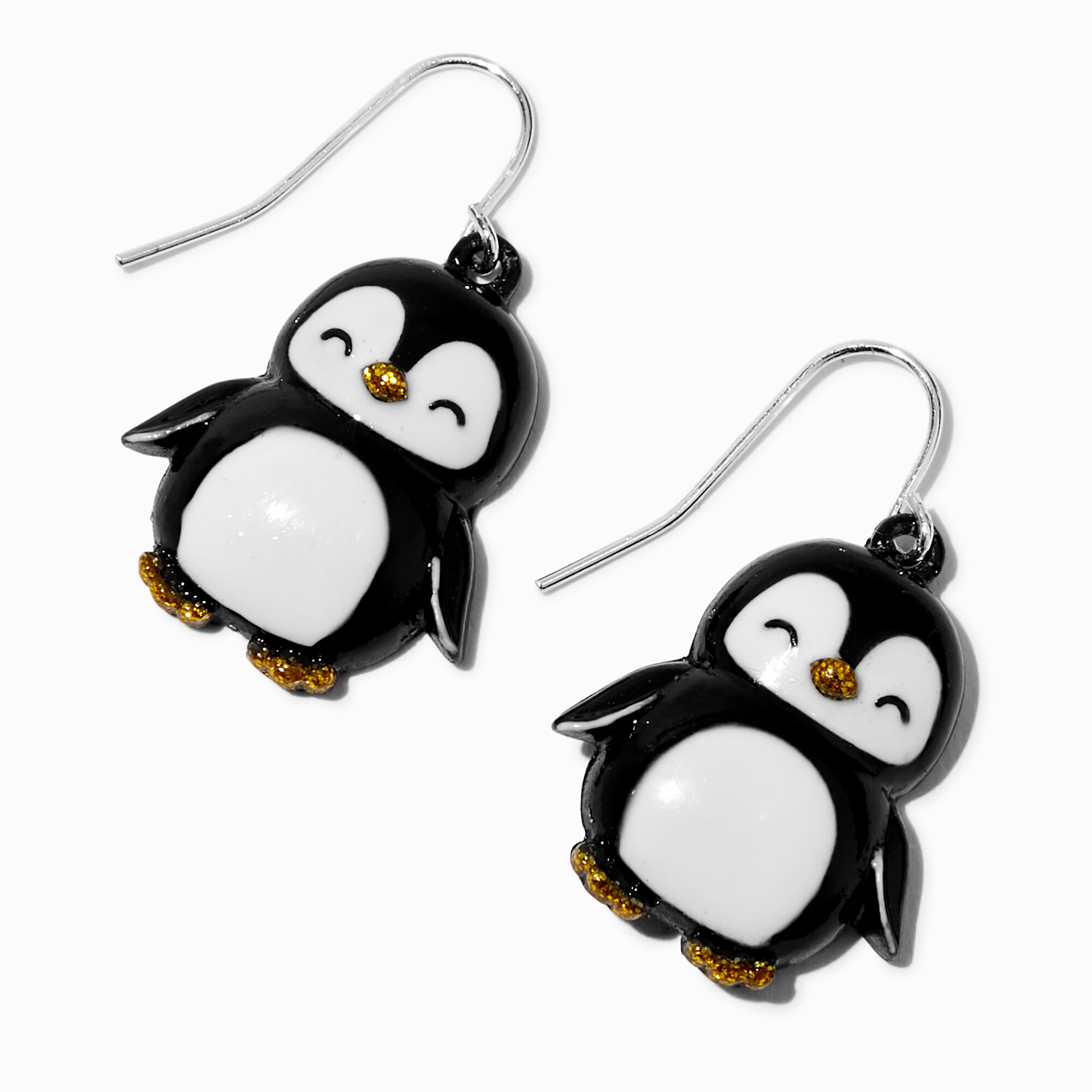 View Claires Happy Penguin 1 Drop Earrings White information