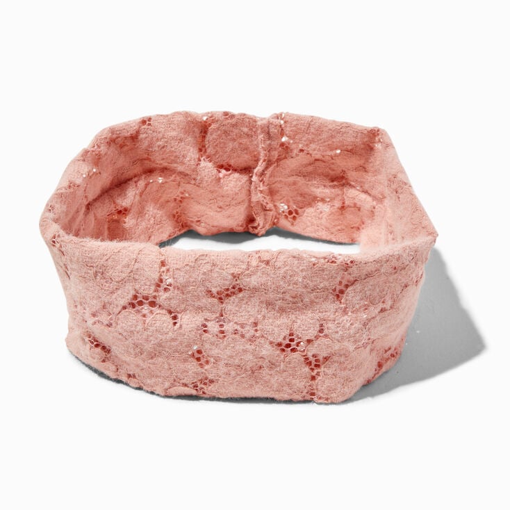 Blush Pink Lace Headwrap,