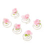 Paper Rose Hair Spinners - Blush, 6 Pack,