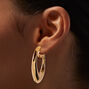 Cr&eacute;oles larges &agrave; clip 40&nbsp;mm couleur dor&eacute;e,