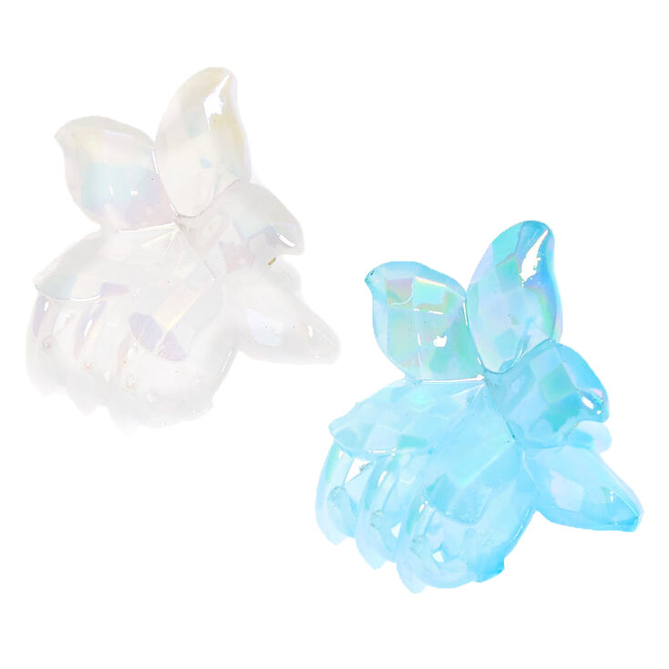 Claire's Lot de 2 mini pinces à cheveux avec fleur givrée