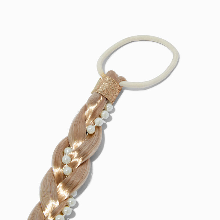 Faux Hair Braid With Pearl Accents,