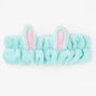 Plush Mint Bunny Ear Makeup Headwrap,