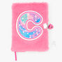 Bejeweled Initial Fuzzy Lock Diary - C,