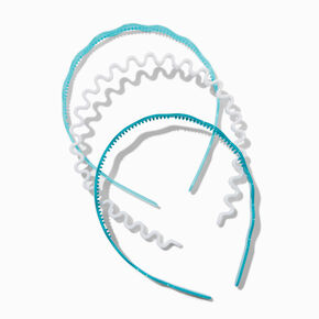 Claire&#39;s Club Blue Wavy Mixed Headbands - 3 Pack,