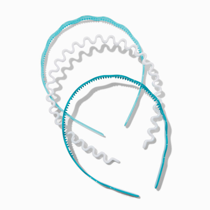Claire&#39;s Club Blue Wavy Mixed Headbands - 3 Pack,