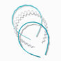 Claire&#39;s Club Blue Wavy Mixed Headbands - 3 Pack,