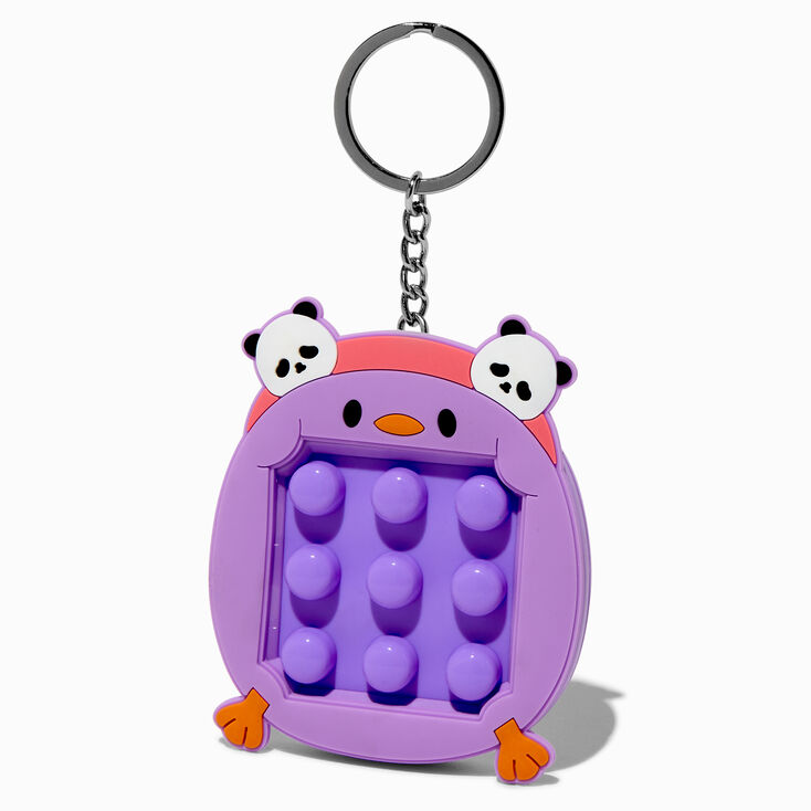 Pink Pop Maze Panda &amp; Chick Fidget Toy Keychain,