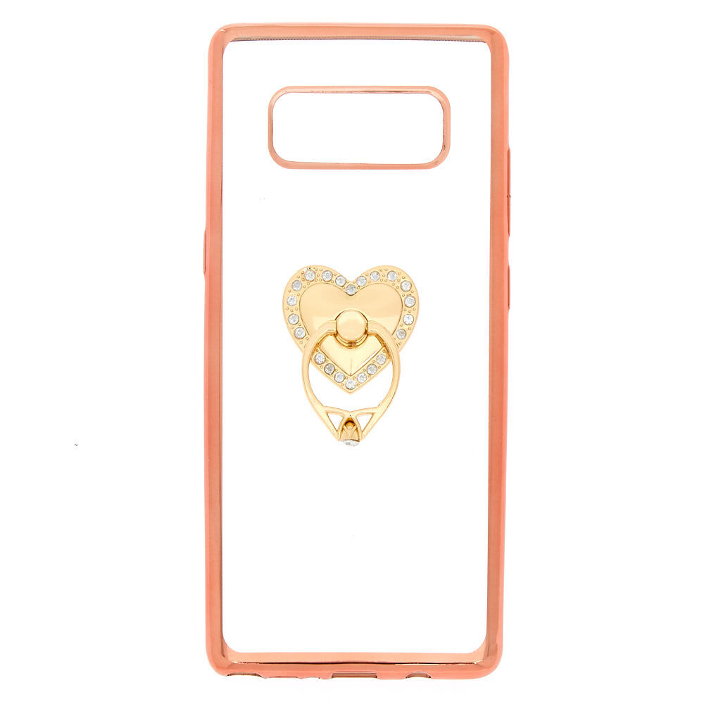 Heart Ring Holder Phone Case - Fits Samsung Galaxy Note 8,