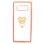 Coque de portable avec anneau de support c&oelig;ur - Compatible avec Samsung Galaxy Note 8,