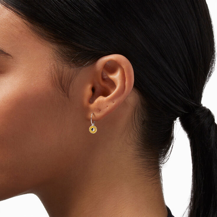 Silver Daisy Yin Yang Mixed Earrings Set - 6 Pack,