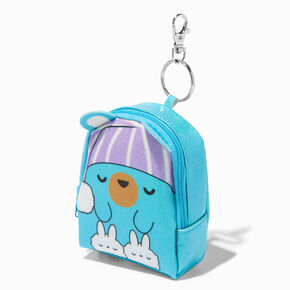 Sleepy Bear Mini Backpack Keychain,