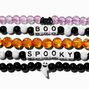 Halloween Ghosts &amp; Bats Beaded Stretch Bracelets - 5 Pack,