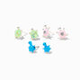 Silver Turtle Mix Stud Earrings - 3 Pack,