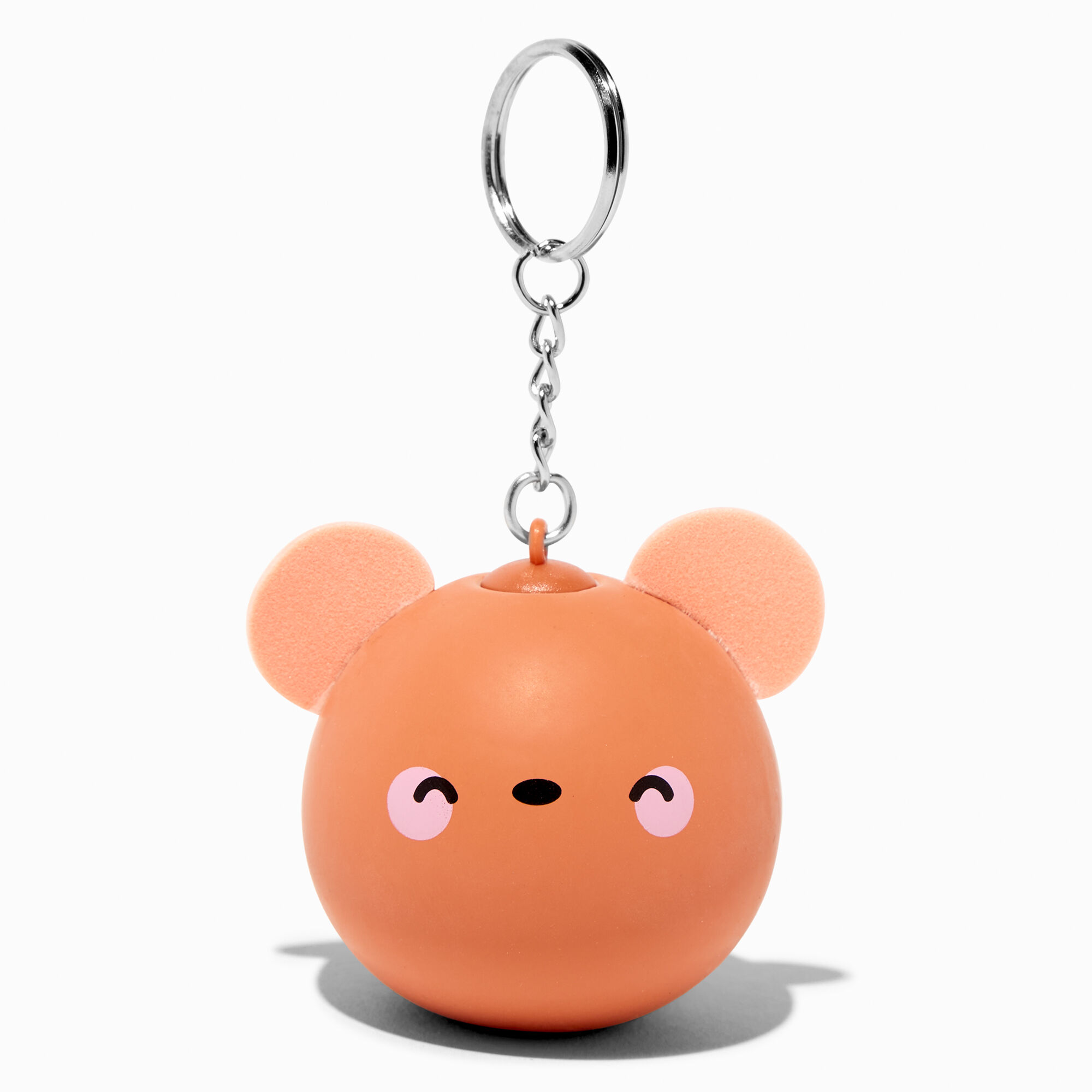 View Claires Bear Stress Ball Keyring Brown information